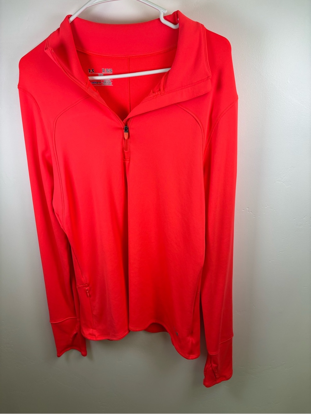 UNDER ARMOUR QUARTER ZIP PULLOVER COLDGEAR WOMEN XL PINK - CORAL
POLYESTER
